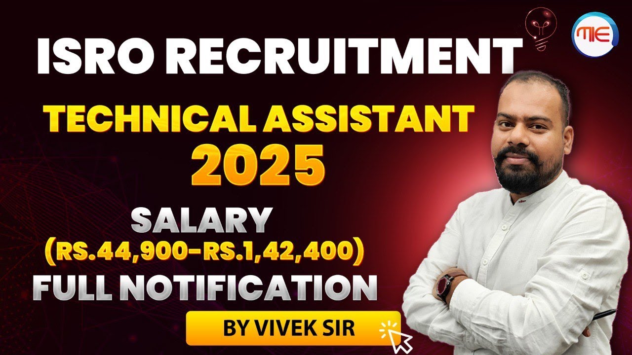 ISRO Recruitment 2025 | ISRO (SHAR) Technical Assistant Vacancy 2025 | Apply Online |1.4 Lakh Salary