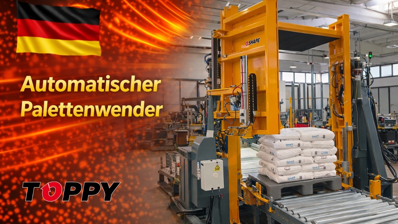 Automatischer Palettenwechsler Q-Shape für das Inline-Handling von Mischprodukten
