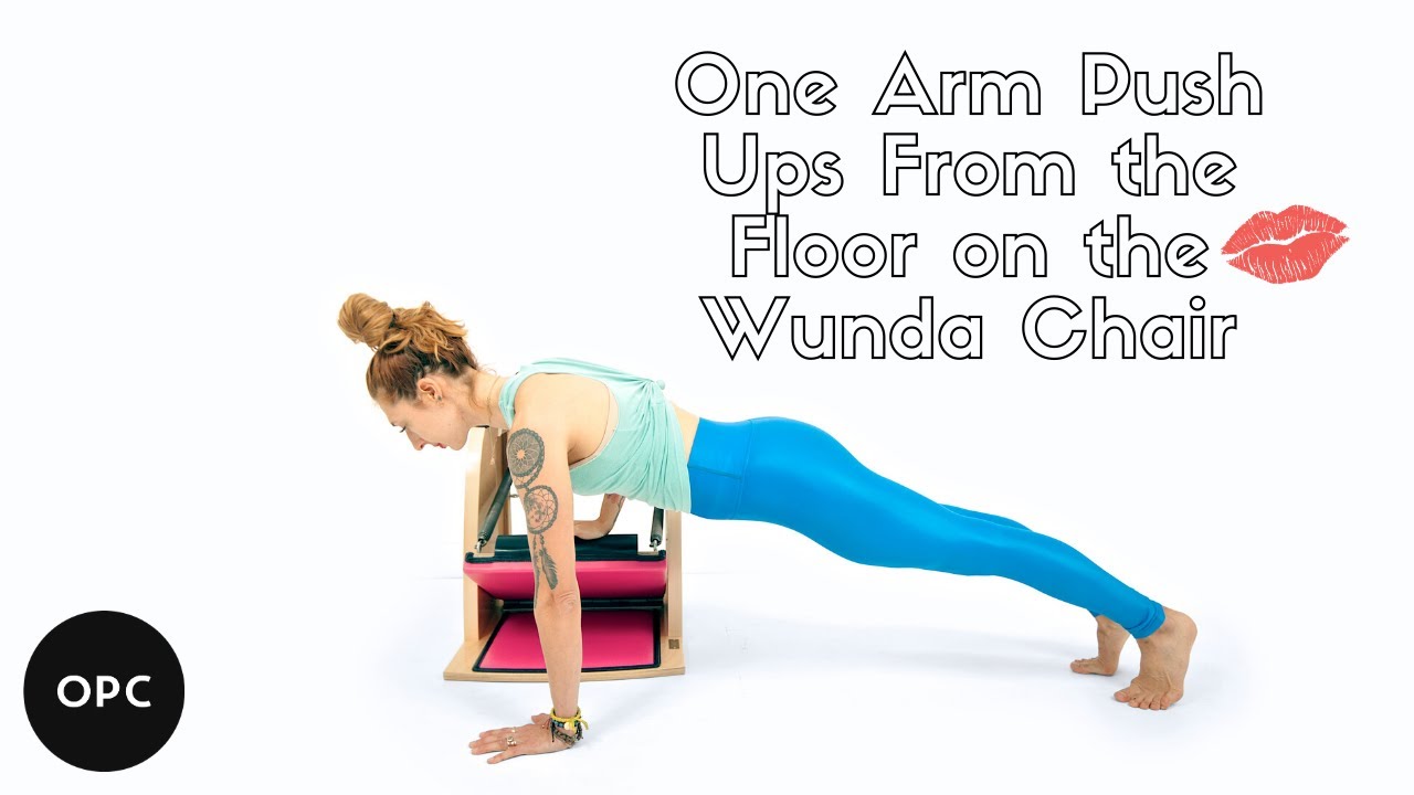 One Arm Push Ups From the Floor on the Wunda Chair | Online Pilates Classes