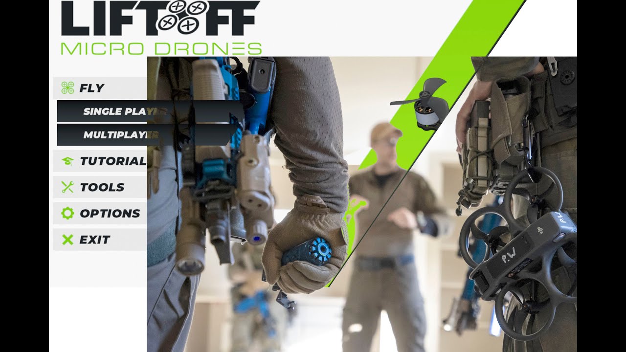 Tactical Operator Lift off microdrones