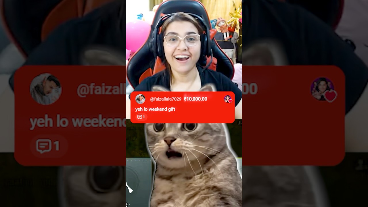 Мне только что прислали Superchat на 10 000 рупий 😱 Я вся дрожала! #superchat #youtubeshorts #vir...