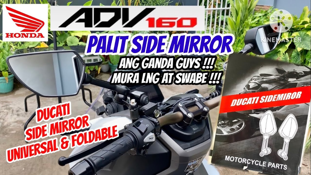 Honda ADV 160 || Change Side Mirror ||Ducati Sidemirror||Palit Side Mirror||Unboxing & installation