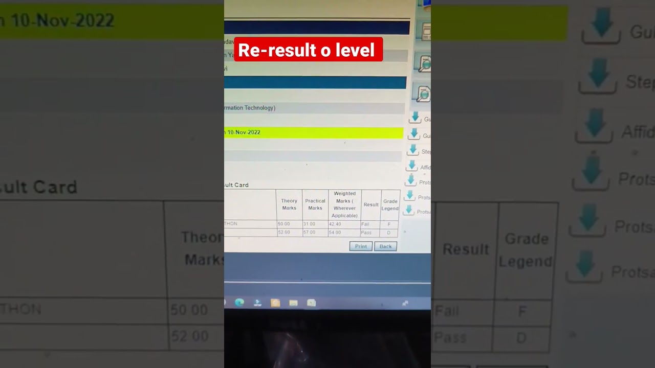 o level re result with marks available #shorts