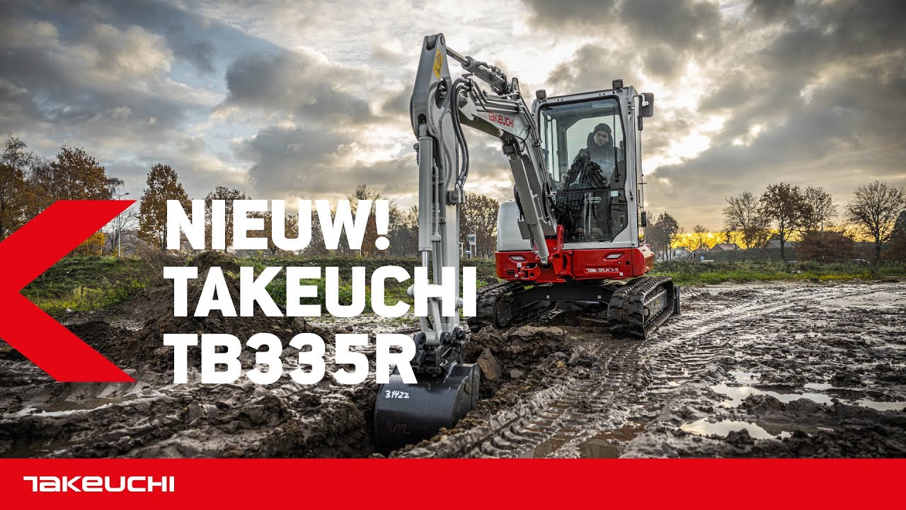 NIEUW! Takeuchi TB335 R: de binnendraaier met zeer ruime cabine!