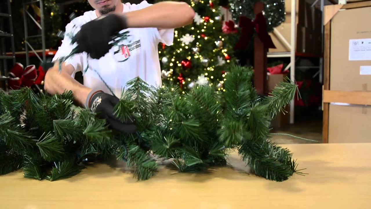 Fluffing, Lighting and Decorating Garland