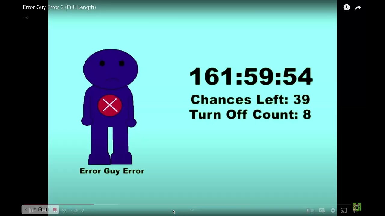 reacting to error guy error 2 full length! (THIS DID NOT TAKE THINGS SERIOUSLY!)