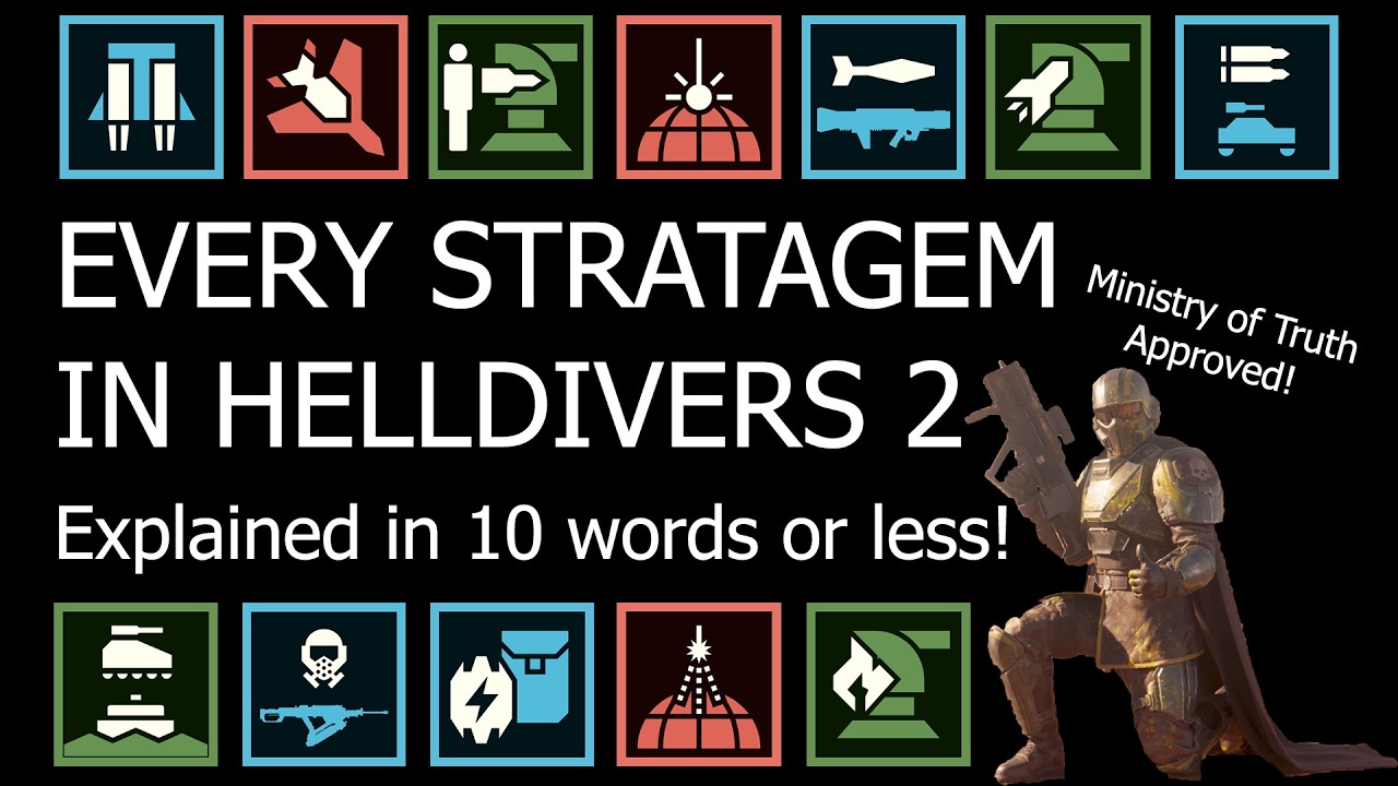 EVERY Stratagem in HELLDIVERS 2 Explained in 10 Words or Less!