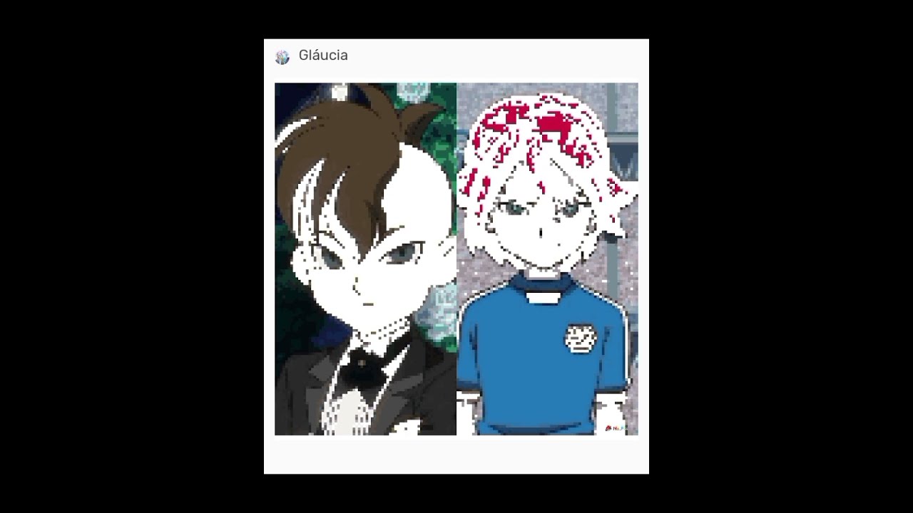 As minhas obras de arte em pixel art na vers&atilde;o do anime de Inazuma Eleven! 😘😘😘😍😍😍