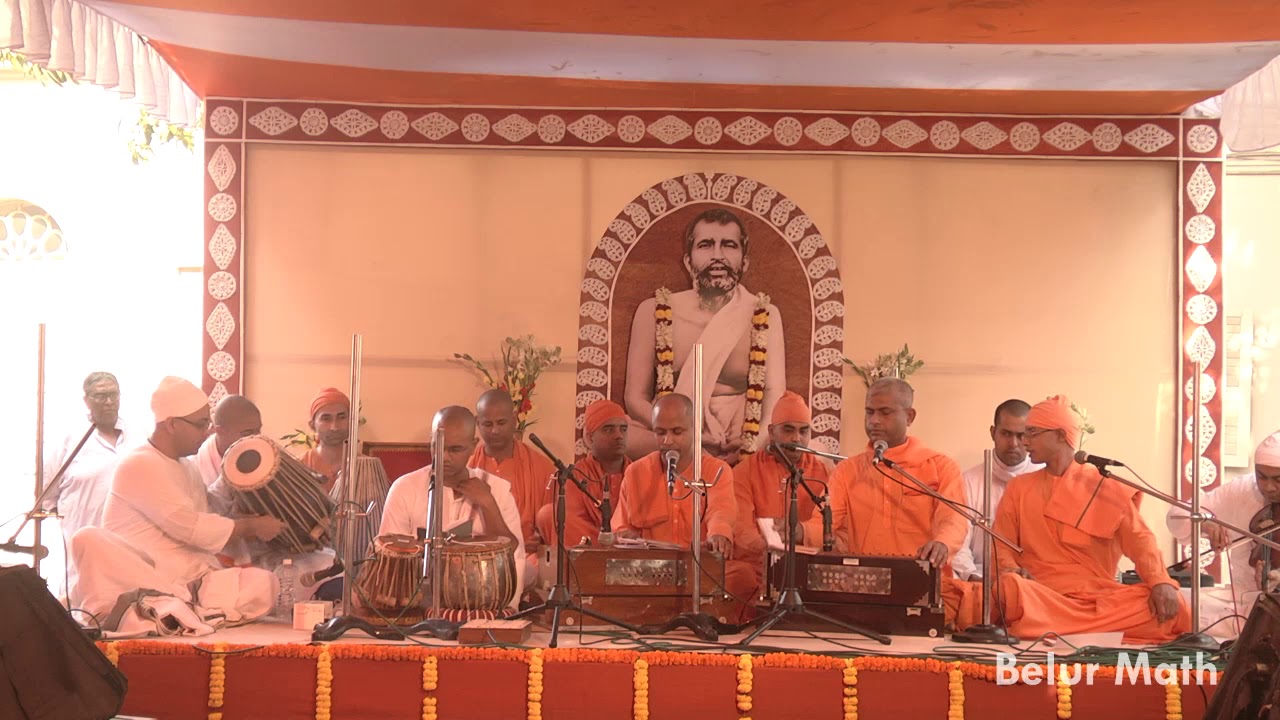 Kali Kirtan by Monks of Belur Math, at the Math Office Courtyard, 2018