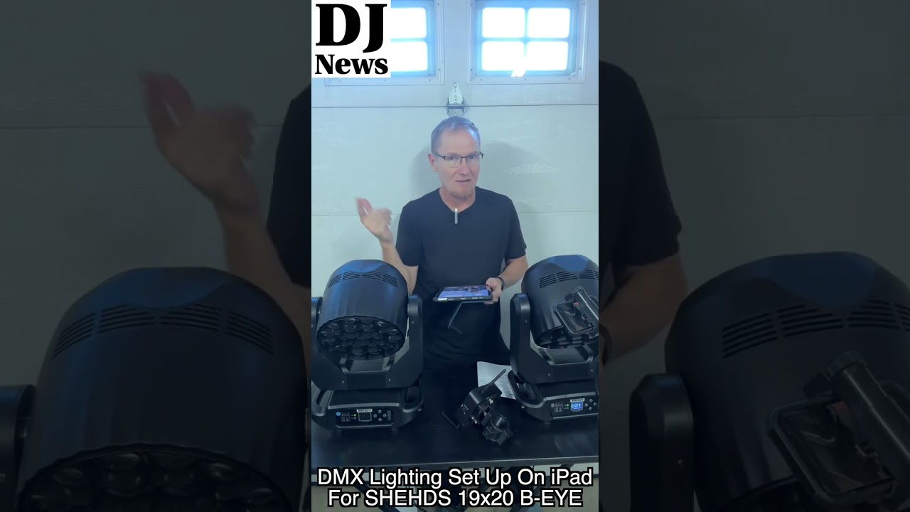 Как настроить приложение ADJ Airstream Pro DMX для iPad с вращающимся световым прибором Shehds 19x20