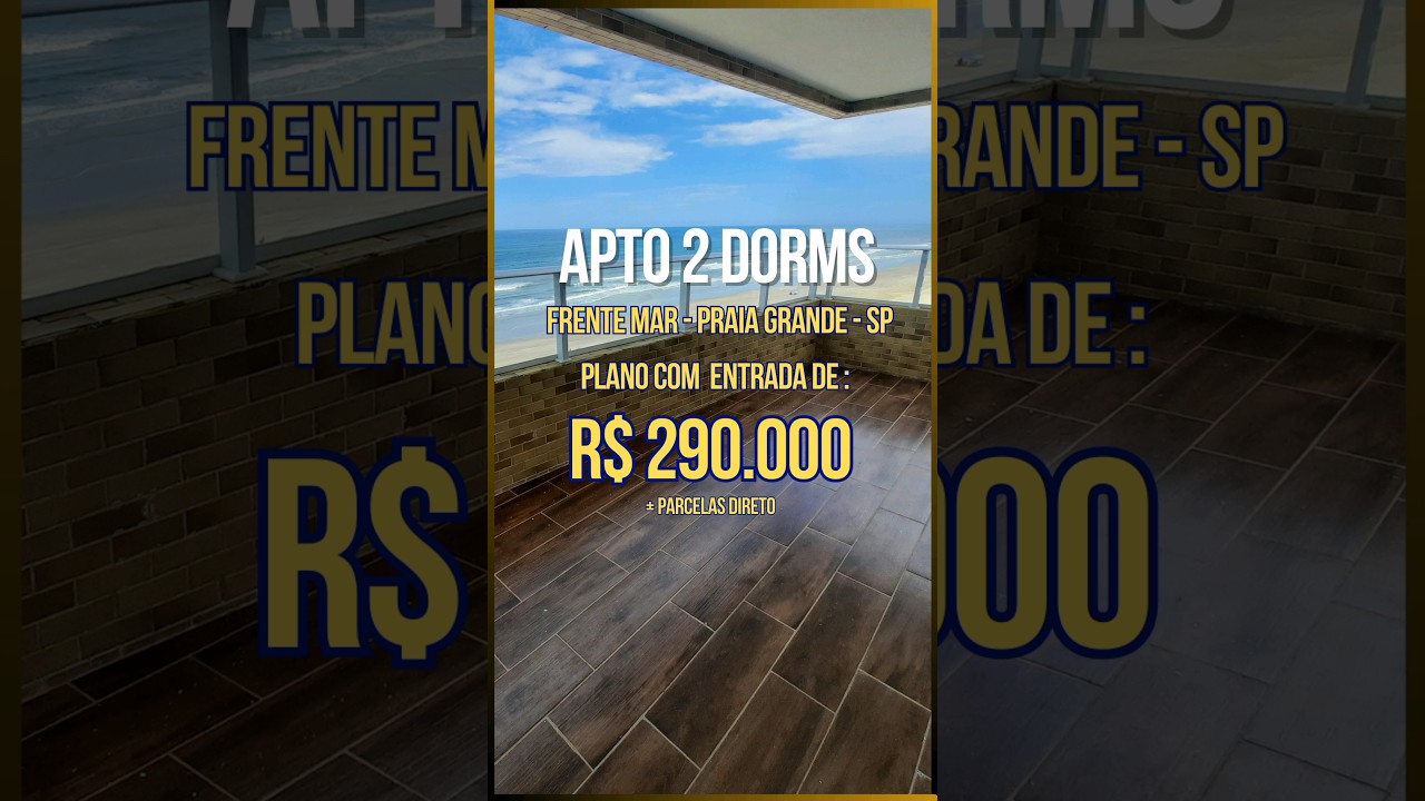 Apartamento frente mar 2 quartos em Praia Grande #praiagrande #frentemar