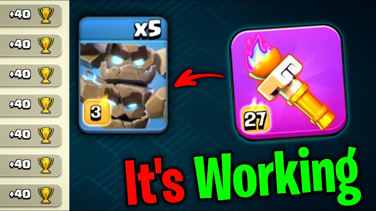 it's Work Meteor Golem Spam + Heroic Torch Is INSANE! Legend League Meta in Clash Of Clans