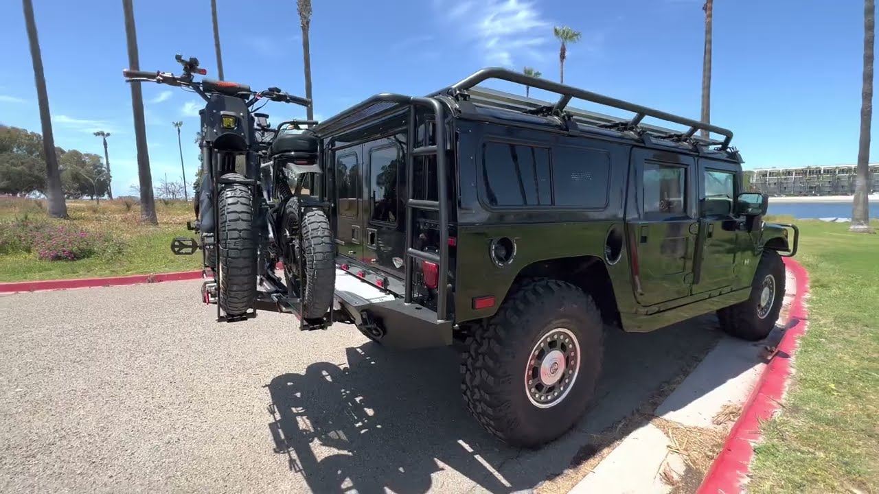 1up super73 heavy duty fat tire bike rack hummer h1 review