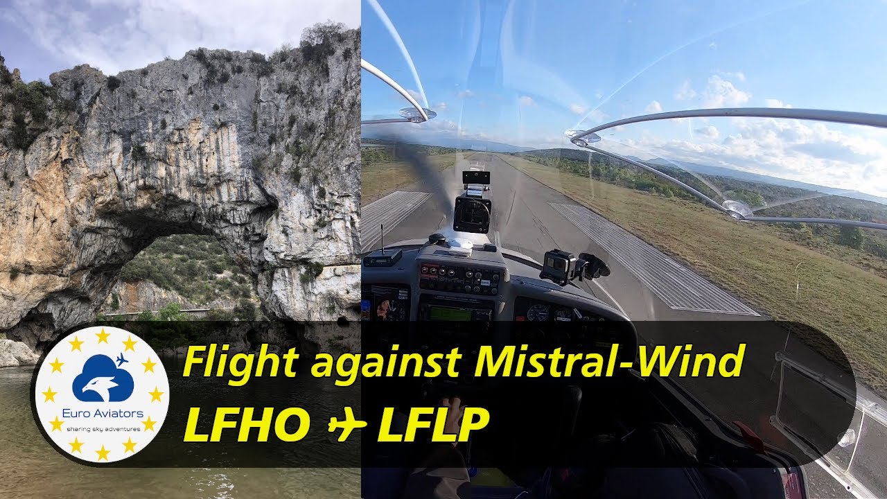 Fliegen entgegen der Mistral in Frankreich 🇫🇷 | Aubenas (LFHO) ✈︎ Annecy (LFLP)