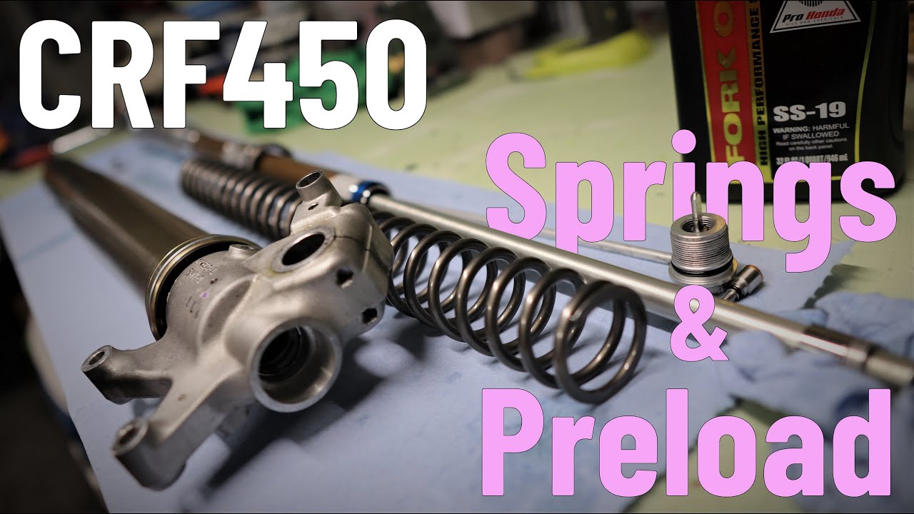 CRF450RL Front Fork Service, Spring Replacement, and Preload. CRF Suspension Pt. 2