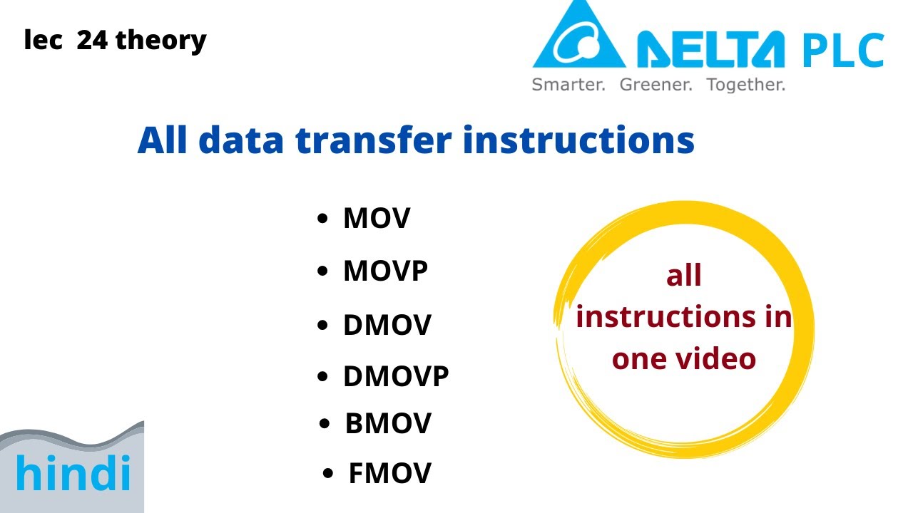 mov instruction use in plc | move instruction in plc | mov command | mov instruction in delta plc |