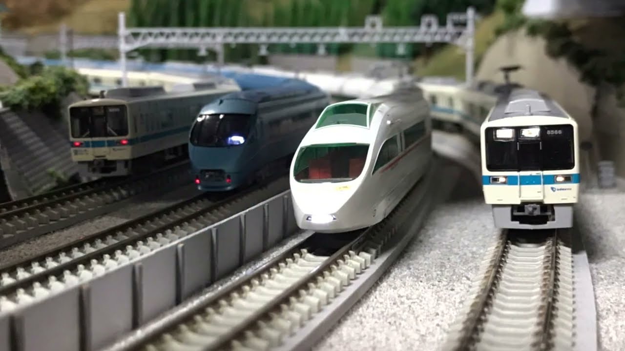 ＜Nゲージ＞小田急電鉄の並走動画　 Modellbahn Spur N Model Railroad 鉄道模型