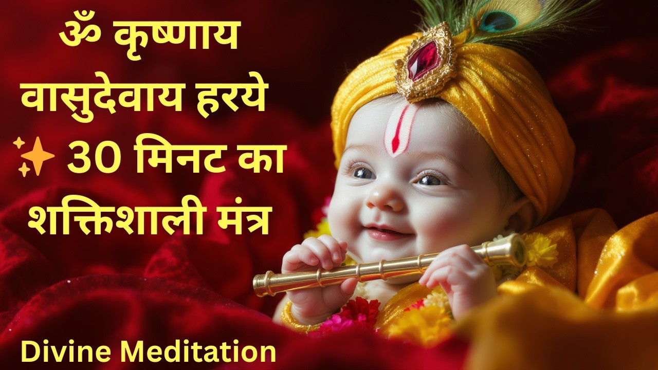 ॐ कृष्णाय वासुदेवाय हरये ✨ 30 मिनट का शक्तिशाली भजन | Divine Krishna Mantra for Peace & Prosperity