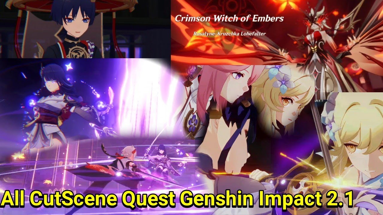 All CutScene Quest Genshin Impact 2.1 | Scaramouche,Yae,Signora, Kazuha ,Traveler,Raiden Shogun