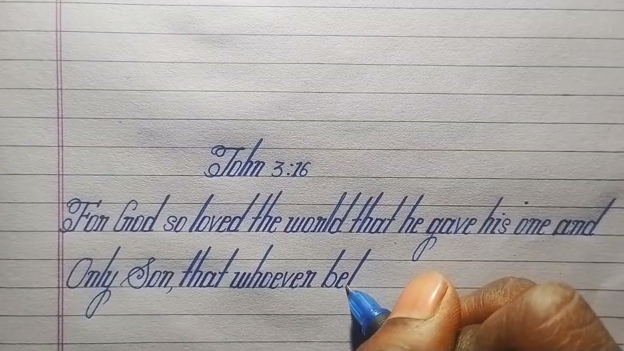 Beautiful Bible words in english || John 3:16 in Bible || Handwriting video 