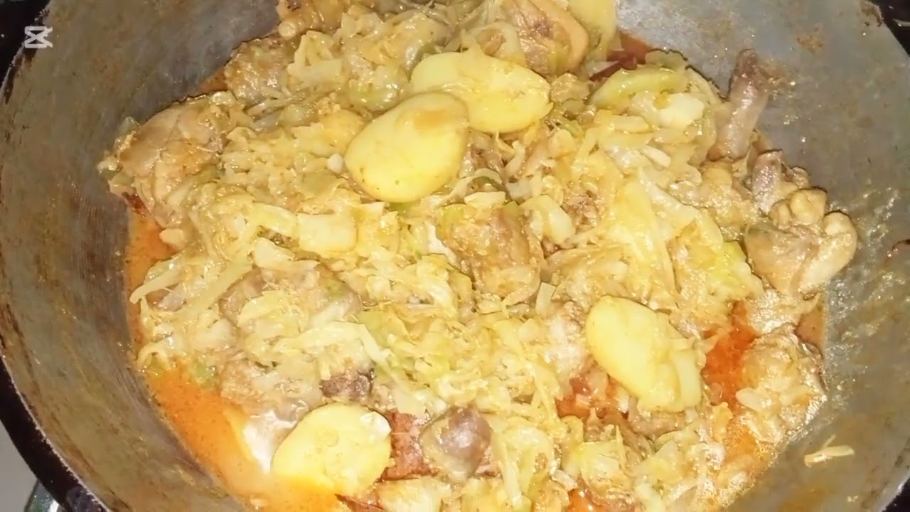মুরগী মাংস দিয়ে বাধা কপি আর লাউশাক ভাজি #bangladesh #cooking #recipe #bangalivlog 