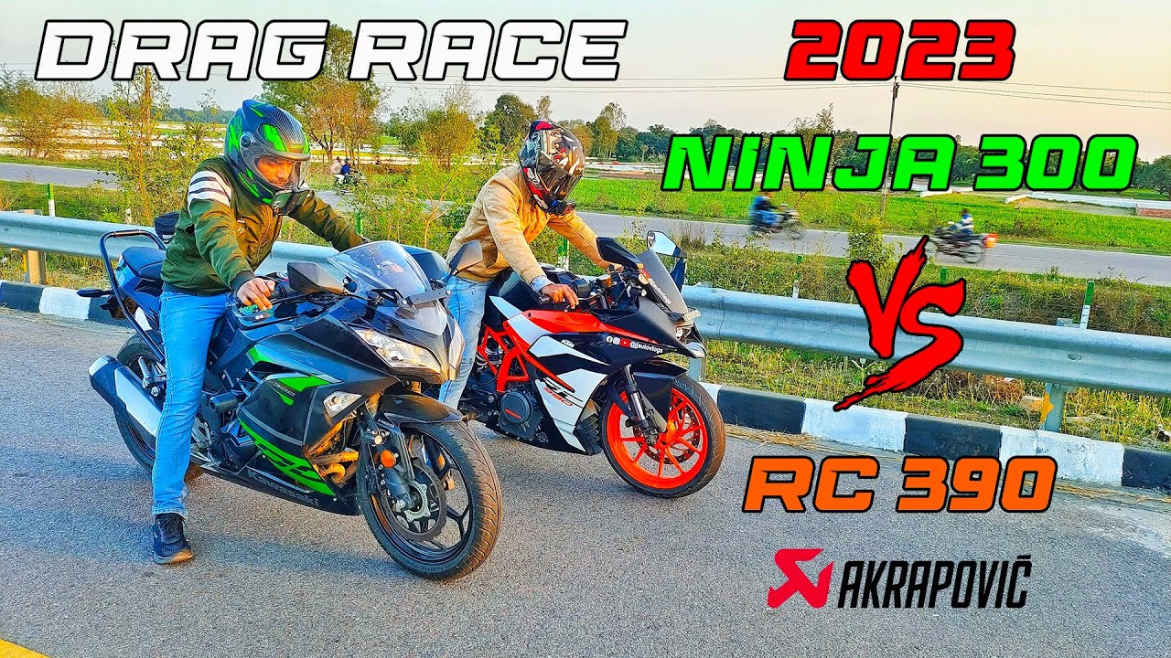 2023 NINJA 300 VS RC 390 2018 DRAG RACE 😱AMAZING RESULTS 