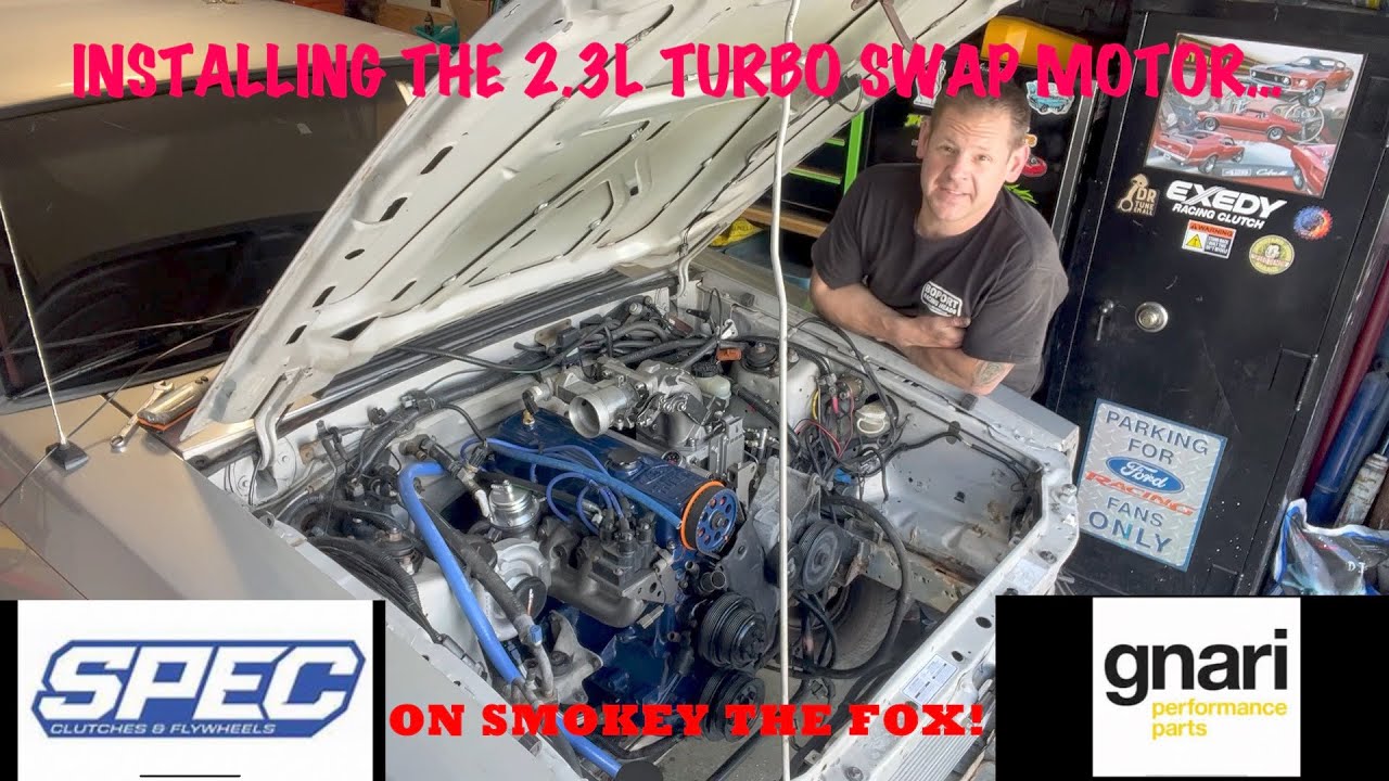 Установка двигателя Ford Turbo Lima объемом 2,3 л в автомобиль Smokey Foxbody.