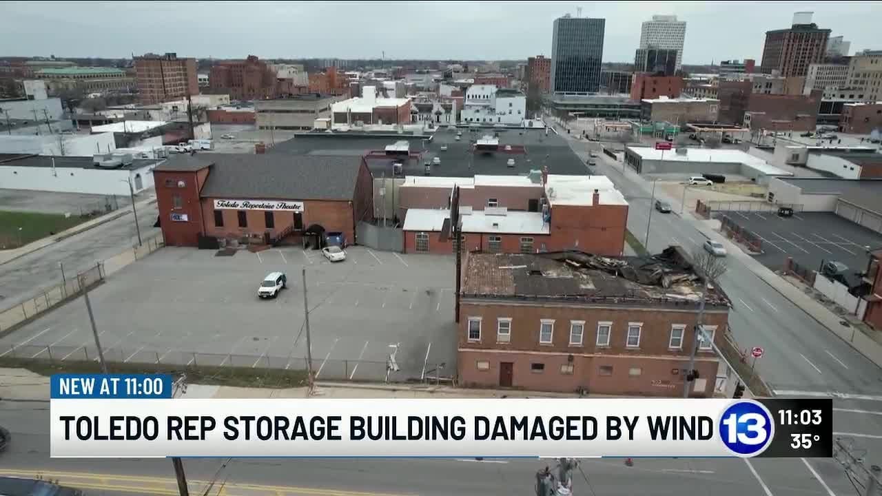 Toledo Rep storage building damaged by wind