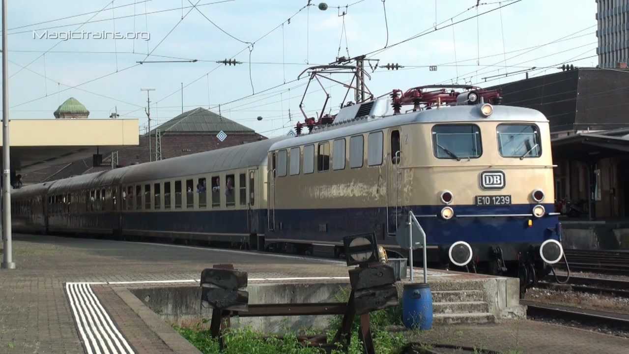 Sonderzug mit historischer E-Lok E10 1239 verlässt Basel nach Düsseldorf 