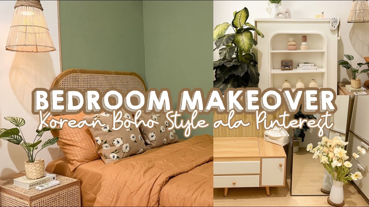 EXTREME BEDROOM MAKEOVER - Sage Korean Boho Style ala Pinterest | Kamar 3x4m Aesthetic on Budget (2)