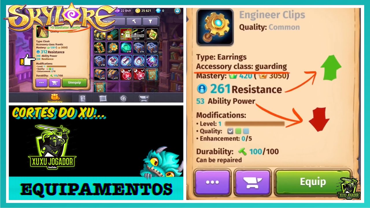 Skylore Online丨EQUIPAMENTOS - (Cortes do XU...)