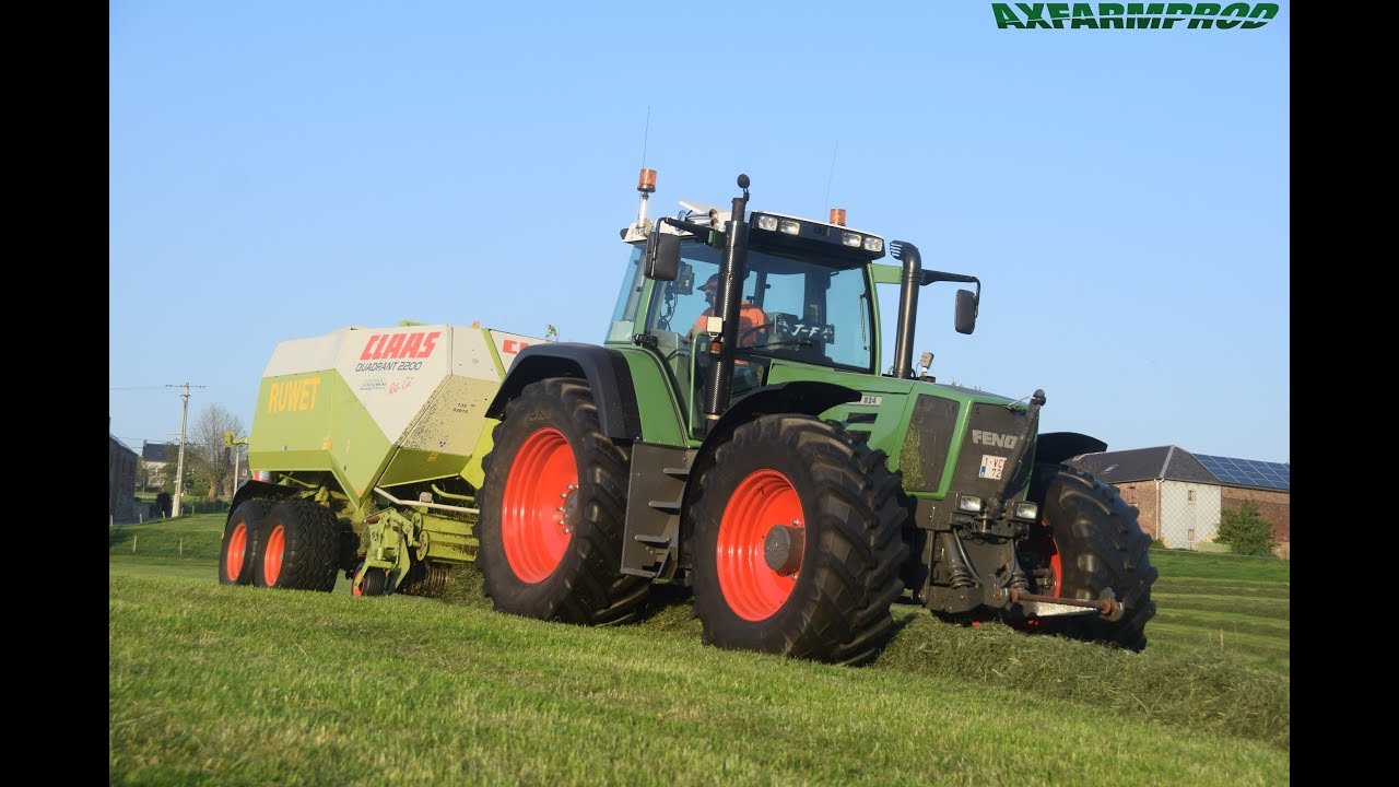 Fendt Favorit 824 & Claas quadrant 2220 au pressage - Sound !