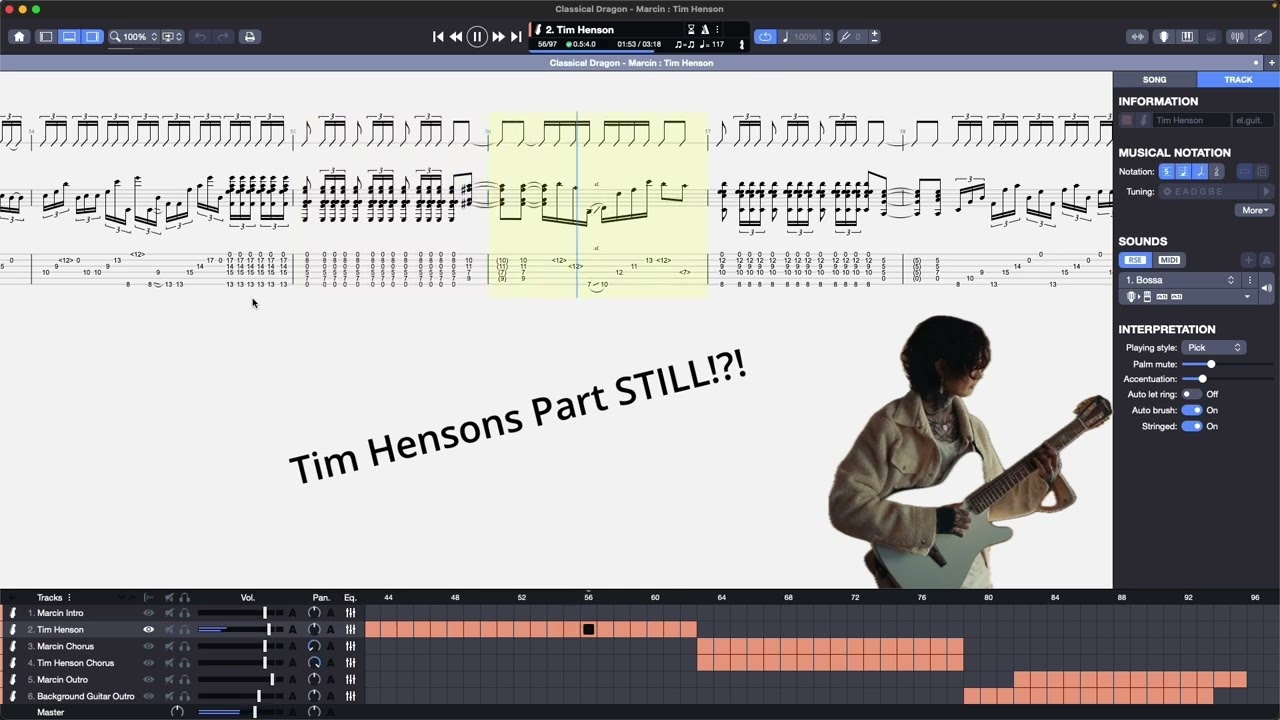 Classical Dragon - Marcin (ft Tim Henson) Full Tabs