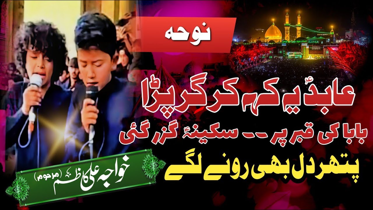 Abid Ye Keh Kar Gir Para | Baba Ki Qabar Par | Sakina Guzar Gai | Khwaja Ali Kazim Noha 2025