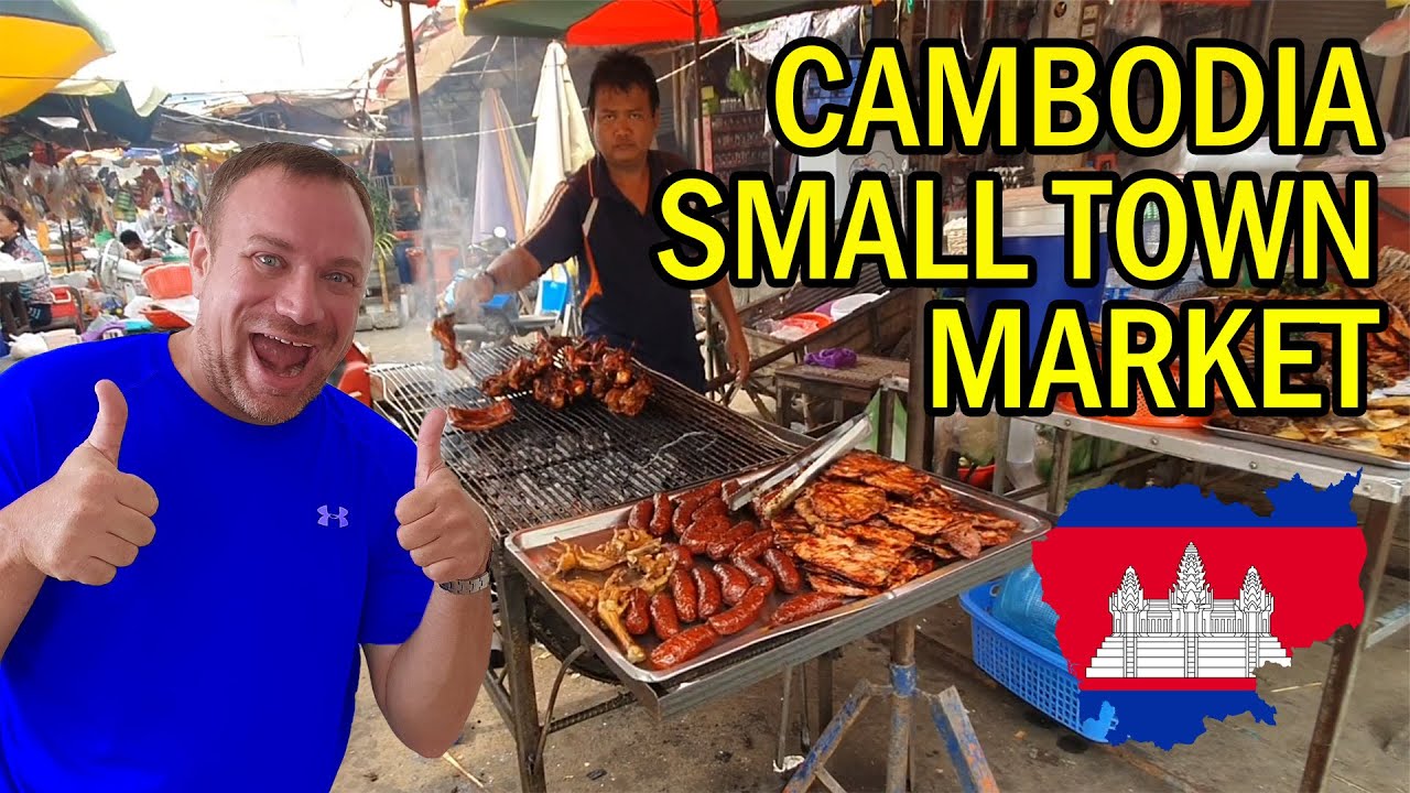 See a Real Market in Small Town Cambodia - Kratie Market ក្រុងក្រចេះ