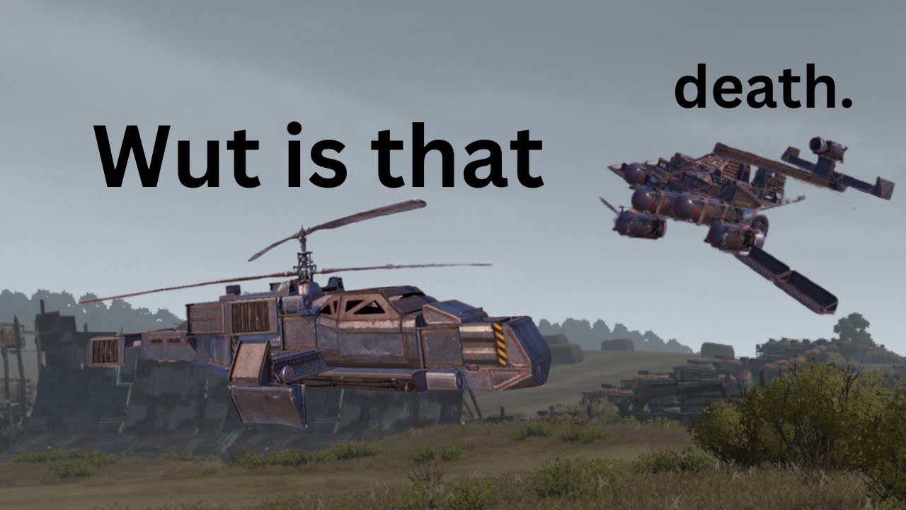 When u use a plane in helicopter battle (Crossout)
