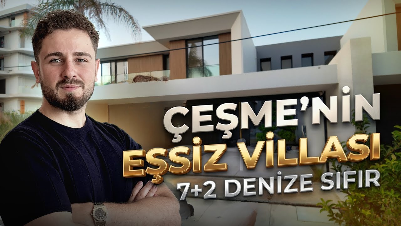 DENİZE SIFIR 1260 M²’LİK BİR YAŞAM | ÇEŞME ILICA’DA 7+2 DENİZE SIFIR LÜKS VİLLA