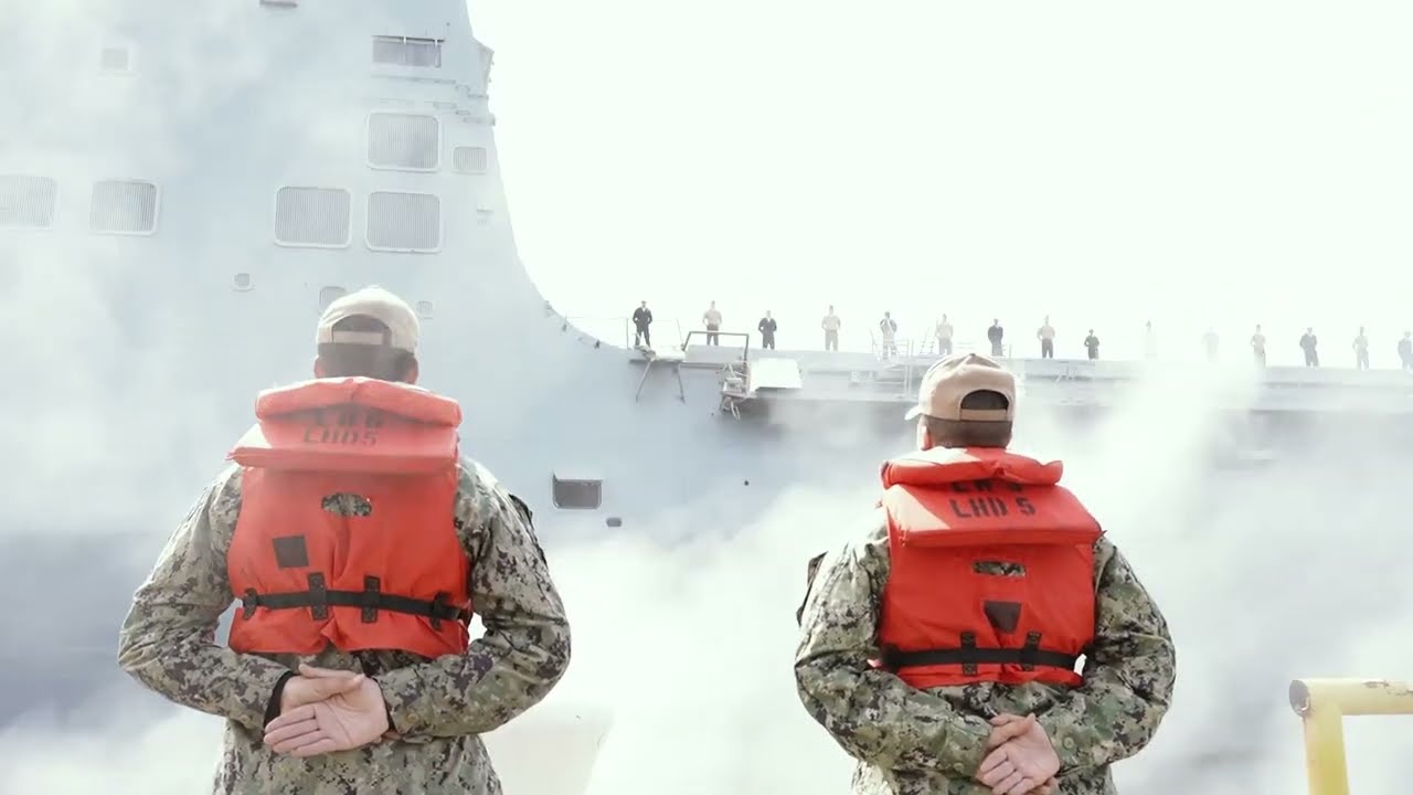 The San Antonio class amphibious transport dock ship USS Arlington LPD 24