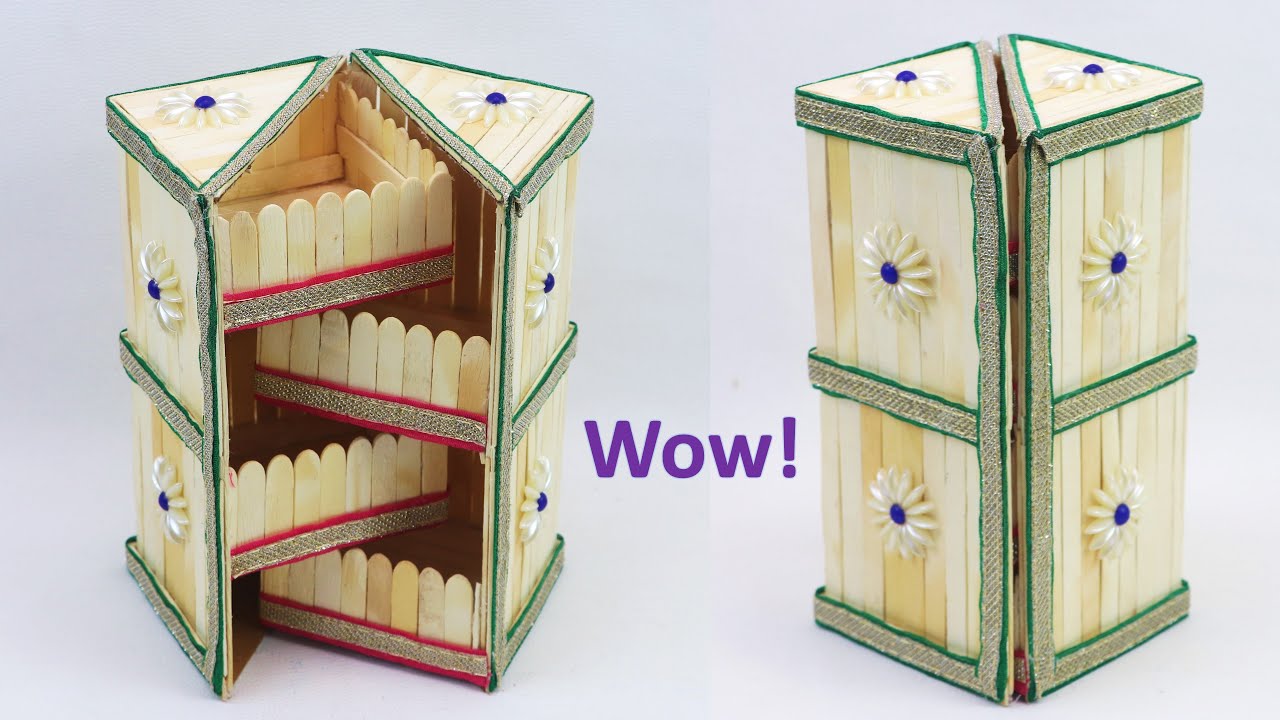How To Make Useful Craft with Stick Craft Idea | super easy craft 2022| space saver organizer