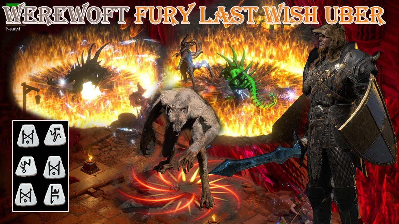 Diablo 2 Resurrected - Last Wish RuneWord WereWoft Fury Druid Uber Tristram