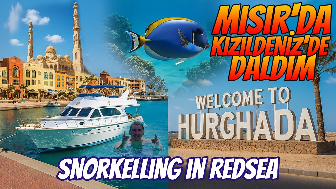 🤿 KIZILDENİZ MISIR'DA ŞNORKEL VLOGUMSU 🤿 4K 🤿 EGYPT HURGHADA REDSEA SNORKELING 🏝️