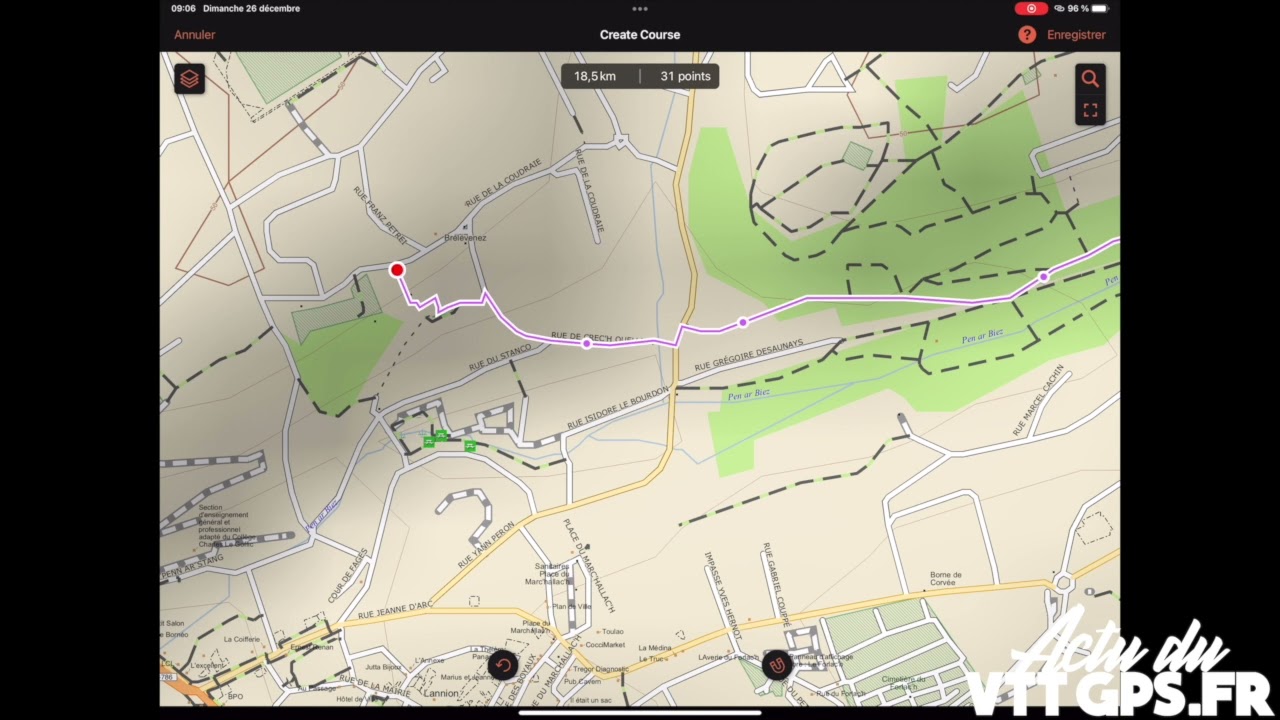 CREER UN PARCOURS AVEC L'APPLICATION GARMIN EXPLORE
