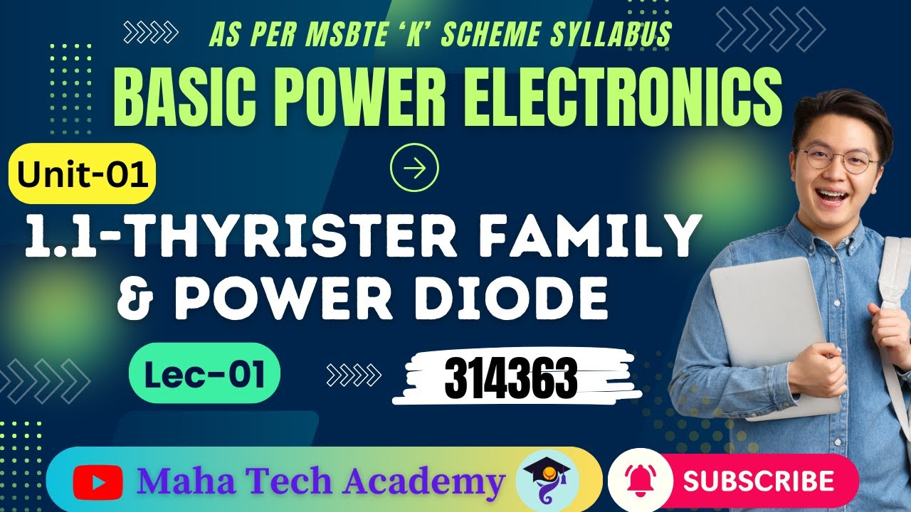 1.1 Classification of Thyristor family devices |Power Diode| MSBTE Diploma K Scheme| Sem.#314363
