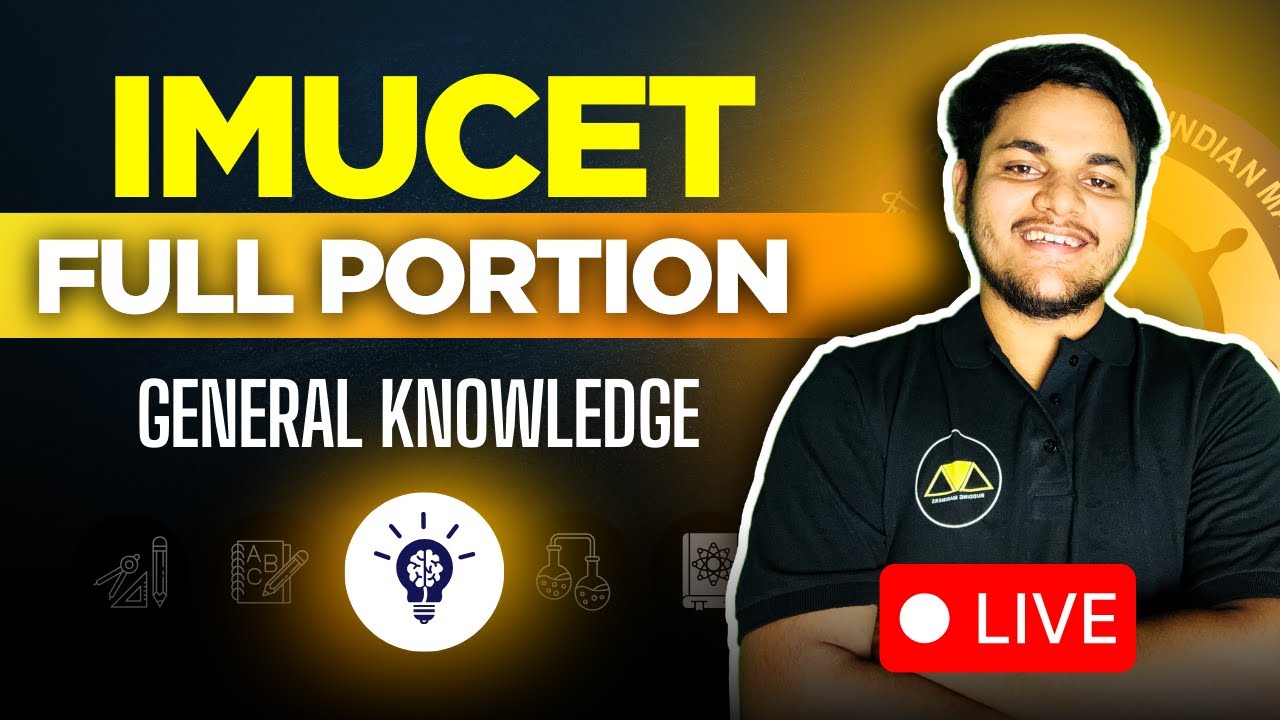 General Knowledge For IMUCET 2025| Full Portion Covered| What's Asked In IMUCET GK? BM MERCHANT NAVY