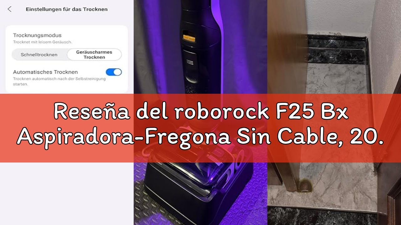 Reseña del roborock F25 Bx Aspiradora-Fregona Sin Cable, 20.000Pa en Seco y Húmedo, Autolimpieza a A