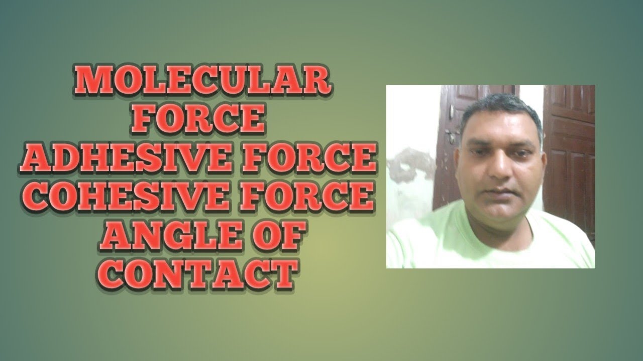 Molecular force, adhesive force, cohesive force, molecular range, angle of contact 