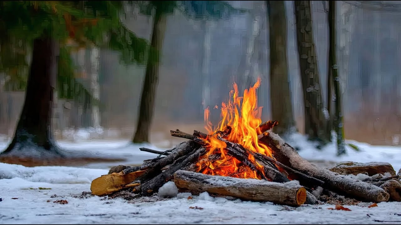 Fireplace Sounds for Deep Sleep | Calm Anxiety on Cold Winter Nights