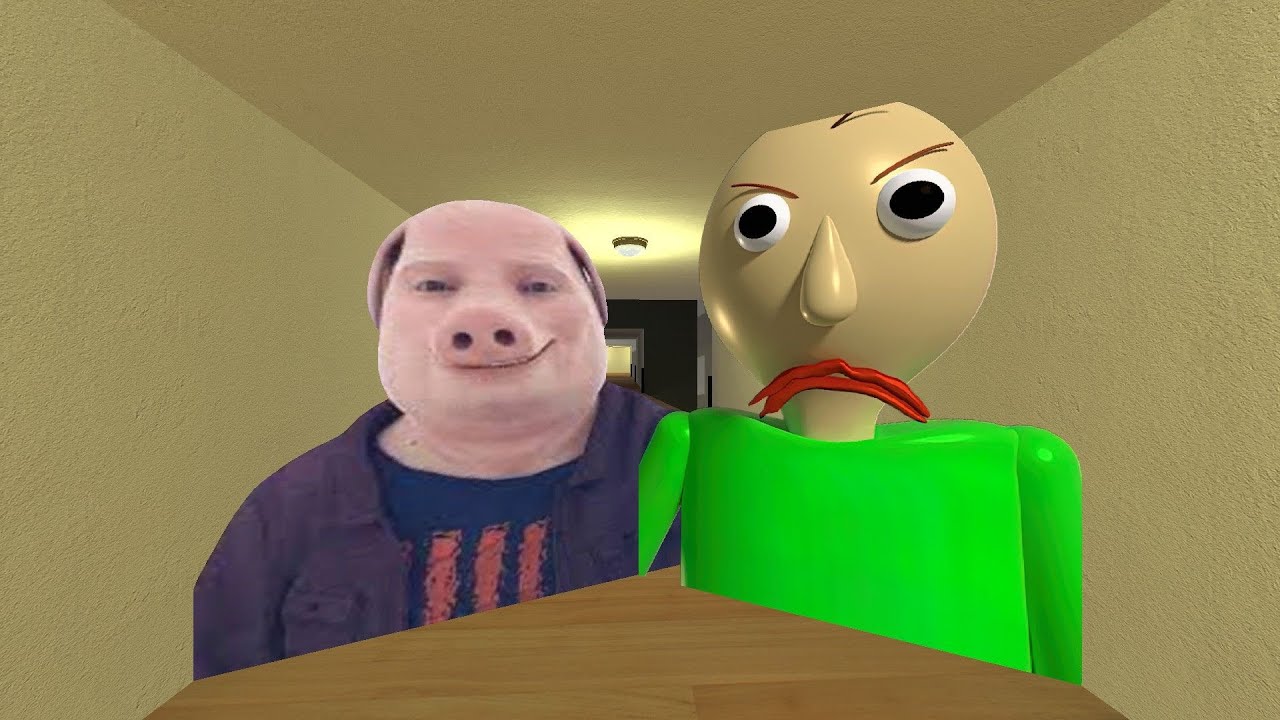 Hi Baldi VS Johnpork Nextbot Gmod Fun Is Backroom In Hotel #nextbotgmod