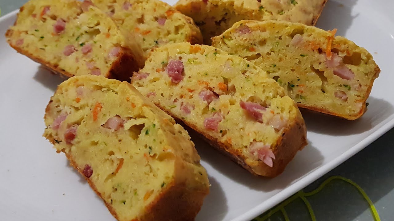 Cake salé aux lardons et légumes