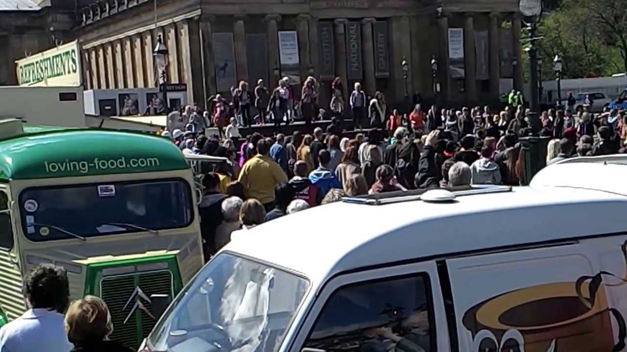 Walk five hundred miles, the filming of Sunshine on Leith in Edinburgh